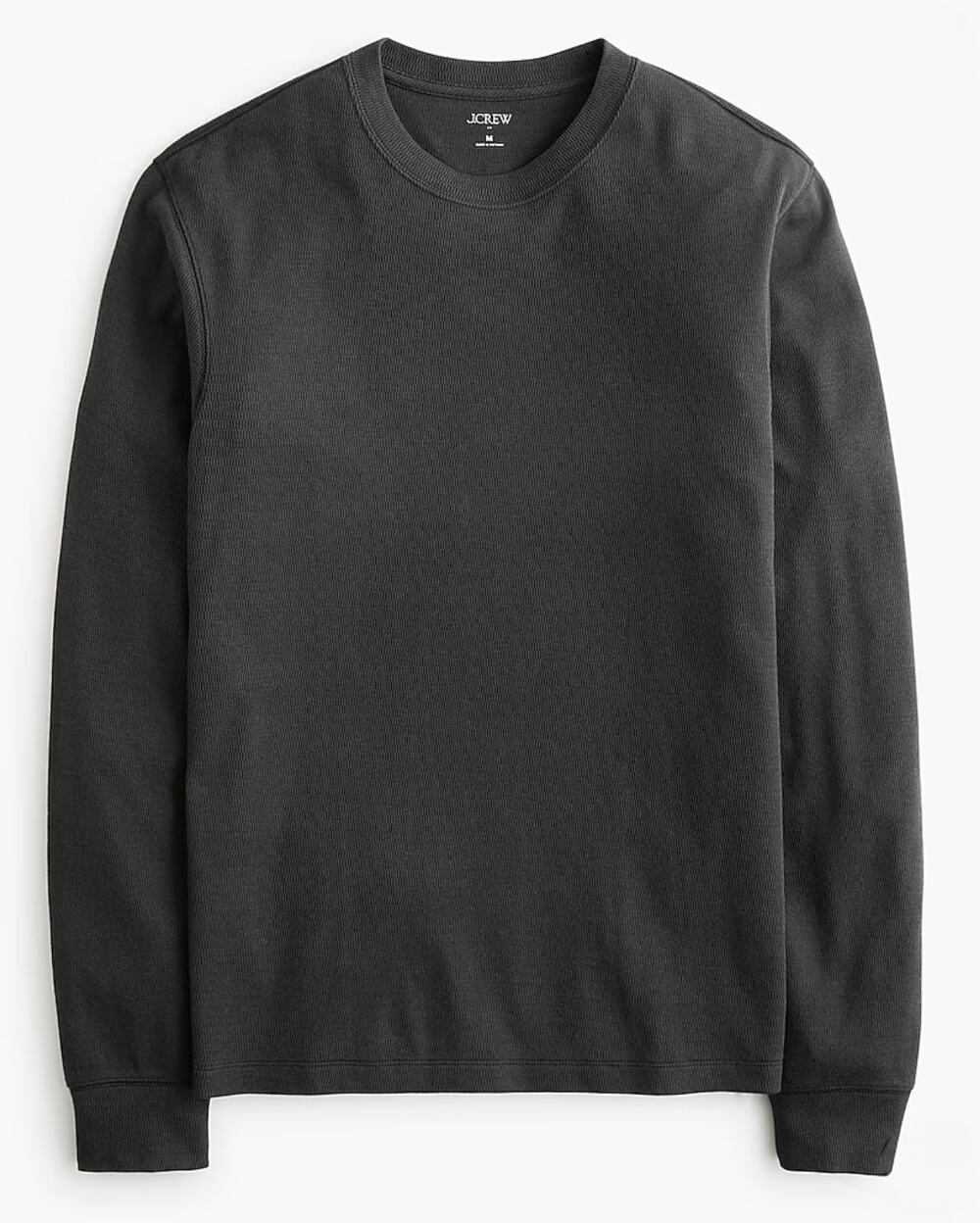 J Crew Factory | NWT Thermal Crewneck Tee Faded Black | Sz M